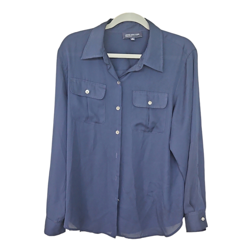 Jones New York Sheer Utility Blouse
